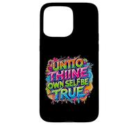 en détresse Envers toi-même, sois Vrai Hamlet Shakespeare Coque pour iPhone 15 Pro Max