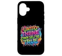 en détresse Envers toi-même, sois Vrai Hamlet Shakespeare Coque pour iPhone 16