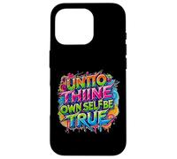 en détresse Envers toi-même, sois Vrai Hamlet Shakespeare Coque pour iPhone 16 Pro