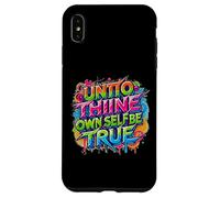 en détresse Envers toi-même, sois Vrai Hamlet Shakespeare Coque pour iPhone XS Max