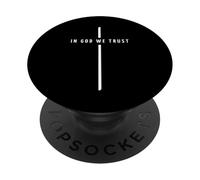 en Dieu, Nous Avons Confiance Cross - Foi chrétienne Minimaliste PopSockets PopGrip Adhésif