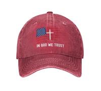 en Dieu Nous croyons Drapeau Chapeau Jésus Chapeau chrétien Dieu américain Jésus Chapeau Casquettes de Camionneur Casquette de Baseball Casquettes de Sport réglables Unisexe