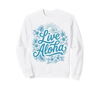 en Direct : Aloha, écriture hawaïenne, Vague d'hibiscus, île Tropicale Sweatshirt