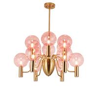 En Éclairage 8Spendus Abat-Jour En Verre Pour Chambre de Fille Chambre Salle Den Bureau Couloir/D27,5"*H21,6"(10 Têtes)