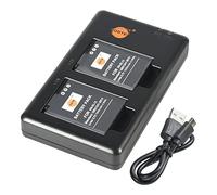 EN-EL12 EN EL12 Batterie rechargeable et chargeur double compatible avec Nikon Coolpix P300, S640, S800c, S1000pj S1200pj S6000 S9900s AW120s KeyMission 170/360, etc.