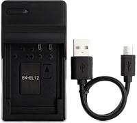 EN-EL12 USB Chargeur pour Nikon Coolpix AW130,AW100,AW120,AW110,S6200,S6300,S8100,S8200,S9100,S9300,S9500,S9900 Caméra et Plus