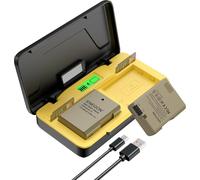 EN-EL14 20W Chargeur Rapide à Double Batterie avec Rangement (2X 1680mAh) Compatible avec Nikon D3100, D3200, D3300, D3400, D3500, D5100, D5200, D5300, D5500, D5600, Affichage LCD