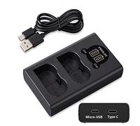 EN-EL15 Chargeur Batterie USB Rapide Double LCD Léger Compact pour Batterie Nikon EN-EL15c EN-EL15b EN-EL15a EN-EL15 pour Nikon Z5 Z6 Z6II Z7 Z7II D850 D780 D750 D610 D600 D500 D7500 D810 D810A D7000