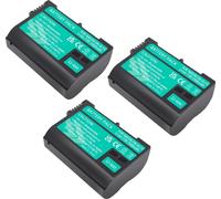 EN-EL15 Kit accumulateur et chargeur, contient 2 ou 3 accumulateurs, compatible avec les appareils photo Nikon, 3 pièces de batterie
