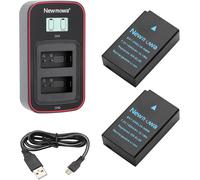 EN-EL20 Replacement Battery (Pack of 2) and LCD Screen Intelligent Dual USB Charger for Nikon EN-EL20,EN-EL20a,Nikon 1 J1,1 J2,1 J3,1 S1,1 V3,Coolpix A,P1000