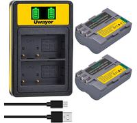 En-El3E Camera Battery Charger Set Kit De Batterie De Remplacement Usb Dual Slot Chargeur De Batterie Pour Nikon En El3E El3 El3A D700 D300 D200 D80 D70S D70 D50 Mh-18 Mh-19 Mb-D20[ChargeurUsb433]