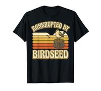 en faillite par Birdseed Funny Bird Watching Retro Sparrow T-Shirt Graphique avec Valeur