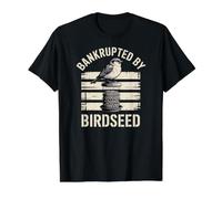 en faillite par Birdseed, Un passionné de la Nature Qui s'amuse à Observer Les Oiseaux T-Shirt Graphique avec Valeur, Homme, Noir, S