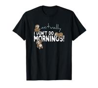 en Fait, Je ne Fais Pas Les Matins drôle de Paresseux Mignon T-Shirt