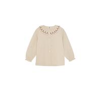 EN FANT Chemisier beige / rouge carmin, Taille 104
