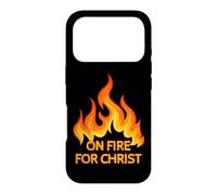 en feu Car Le Christ est Seigneur, Foi chrétienne Religieuse et espérance Coque pour iPhone 17 Pro