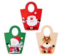 en feutre de 3er - Créatif portant des moteur de renne de Santa Claus, de pomme stables idéaux pour cadeaux de bonbons | Sac décoratif Party de chambre pour S