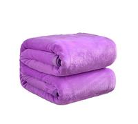 En Flanelle Couverture Literie, Couvre-lit Queen Size, Couverture Queen Et De Chaleur Douce Et Lainé Super Moelleuse, Couverture En Microfibre Solide. (Violet,230 x 250 cm?2.1 kg)