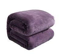 En Flanelle Couverture Literie, Couvre-lit Queen Size, Couverture Queen Et De Chaleur Douce Et Lainé Super Moelleuse, Couverture En Microfibre Solide. (Marron,200 x 230 cm?1.6 kg)