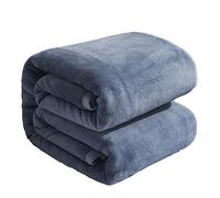 En Flanelle Couverture Literie, Couvre-lit Queen Size, Couverture Queen Et De Chaleur Douce Et Lainé Super Moelleuse, Couverture En Microfibre Solide. (Gris,180 x 200 cm?1.3 kg)
