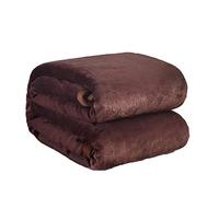 En Flanelle Couverture Literie, Couvre-lit Queen Size, Couverture Queen Et De Chaleur Douce Et Lainé Super Moelleuse, Couverture En Microfibre Solide. (Café,230 x 250 cm?2.1 kg)