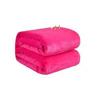 En Flanelle Couverture Literie, Couvre-lit Queen Size, Couverture Queen Et De Chaleur Douce Et Lainé Super Moelleuse, Couverture En Microfibre Solide. (Rose rouge,230 x 250 cm?2.1 kg)