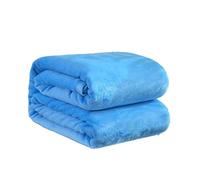 En Flanelle Couverture Literie, Couvre-lit Queen Size, Couverture Queen Et De Chaleur Douce Et Lainé Super Moelleuse, Couverture En Microfibre Solide. (Bleu,180 x 200 cm?1.3 kg)