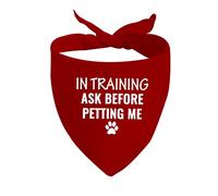 en Formation, Caresser Moi Bavoir Bandana Triangulaire pour Animal Doux Et Confortable Bandanas Chien Chats Lavable Triangle pour Chiens for Chiens De Petite, Moyenne Et Grande Taille