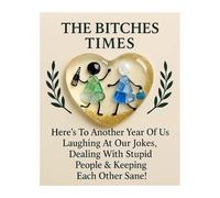 en forme de cœur - Souvenir d'amitié en acrylique avec carte d'encouragement | Cadeau de relation longue distance pour femme, meilleur ami, petit ami et petite amie, cadeau pour la pensée