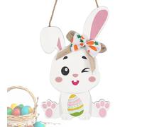 en forme de lapin pour porte principale - Décoration de porte avec lapin de Pâques - Pour mur, fenêtre, porche, étagère, clôture, chambre et maison de campagne