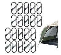 en Forme S avec Double Ressort | 20 Pièces Crochet à Double Ouverture - Porte-Badge Rétractable | pour Famille Amis Hommes Femmes Camping Randonnée Alpinisme Sports de Plein Air