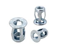 En gros M4 M5 M6 forme de pétale Rivet écrou vis boulon Kit expansion métal Rivetnut panneau voiture plaque d'immatriculation pince verrouillage Jack écrous(Nut Only(Silver),M5x18(20Pcs))