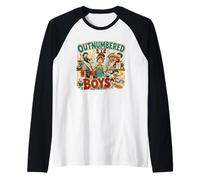 en infériorité numérique par Boys Funny Boy Mom Manche Raglan
