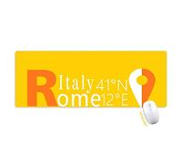 en italie, la géographie coordonne les capitaux tapis de souris large cousues bords mat étendu game bureau