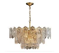 En K9 Moderne, Forme Ronde, Élégantnsion À Pompon, Rond Pour Salon, Cuisine Ou Îlot (Couleur de L'Abat-Jour : 2 Couches 40 X 27 Cm) (2 Couches 60 X 2 Cm)/A/2 Couches 60 * 27Cm