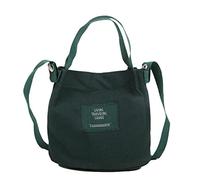 En Livre Enfant Femmes sac Art fille sac en toile frais sac de messager décontracté Casque tooth Sans Fil Dans High-Tech (Green, One Size)