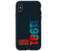 en mai 1981 Année 1981 Depuis 1981 Rétro 1981 Vintage 1981 Coque pour iPhone X/XS