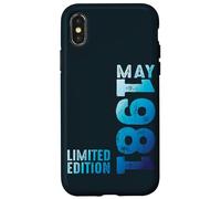 en mai 1981 Année 1981 Rétro 1981 Vintage 1981 Depuis 1981 Coque pour iPhone X/XS