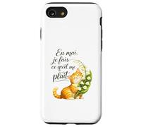 en mai Je Fais ce qu'il me Plait. Cadeau Femme Chat muguet Coque pour iPhone SE (2020) / 7/8