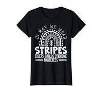 en mai, Nous portons des Bandes de Sensibilisation au Syndrome d'Ehlers-Danlos T-Shirt Graphique avec Valeur, Femme, Noir, L