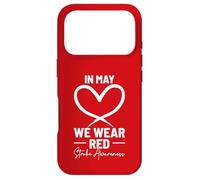 en mai, Nous portons du Rouge pour sensibiliser à l'AVC Coque pour iPhone 17 Pro