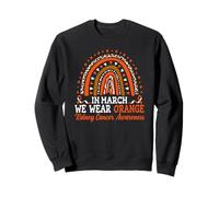 en Mars, Nous portons Orange Rainbow Kidney Cancer Awareness Sweatshirt