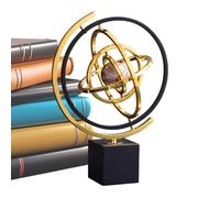 En métal avec globe rotatif : décoration d'art abstrait moderne pour la maison, globe d'abstraction de table rotatif, élégant pour salon | Pièce décorative pour chambre à coucher,