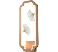 en métal Or du siècle Gold Masque Mur lit Nordique Lumière Minimaliste Ginkgo Feuille Murale décorative Nouveau Style Chinois Ultra-Thin Halway Wall Lanterne pour Salle Manger de Chambre à Coucher