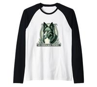 En miniature American Shepherd We Trust Funny Vintage Dog Manche Raglan