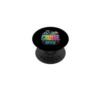 en Mode croisière, Motif océan Tropical, Bateau de Vacances PopSockets PopGrip Adhésif