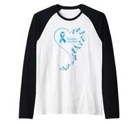 en Novembre, Nous portons Blue Cure Diabetes Awareness Love Manche Raglan