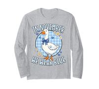 en Novembre, Nous portons Blue Diabetes Awareness Silly Goose Manche Longue