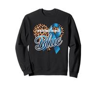 en Novembre, Nous portons Un cœur de léopard Bleu Sweatshirt