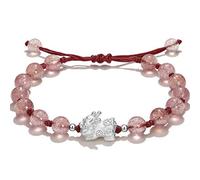 en Obsidienne Noire, en Pierre Talisman Naturelle de 8 mm, amulette d'amour de Richesse, en Cristal Reiki, délicat pour Femme Homme, Porte-Bonheur, Quartz Rose